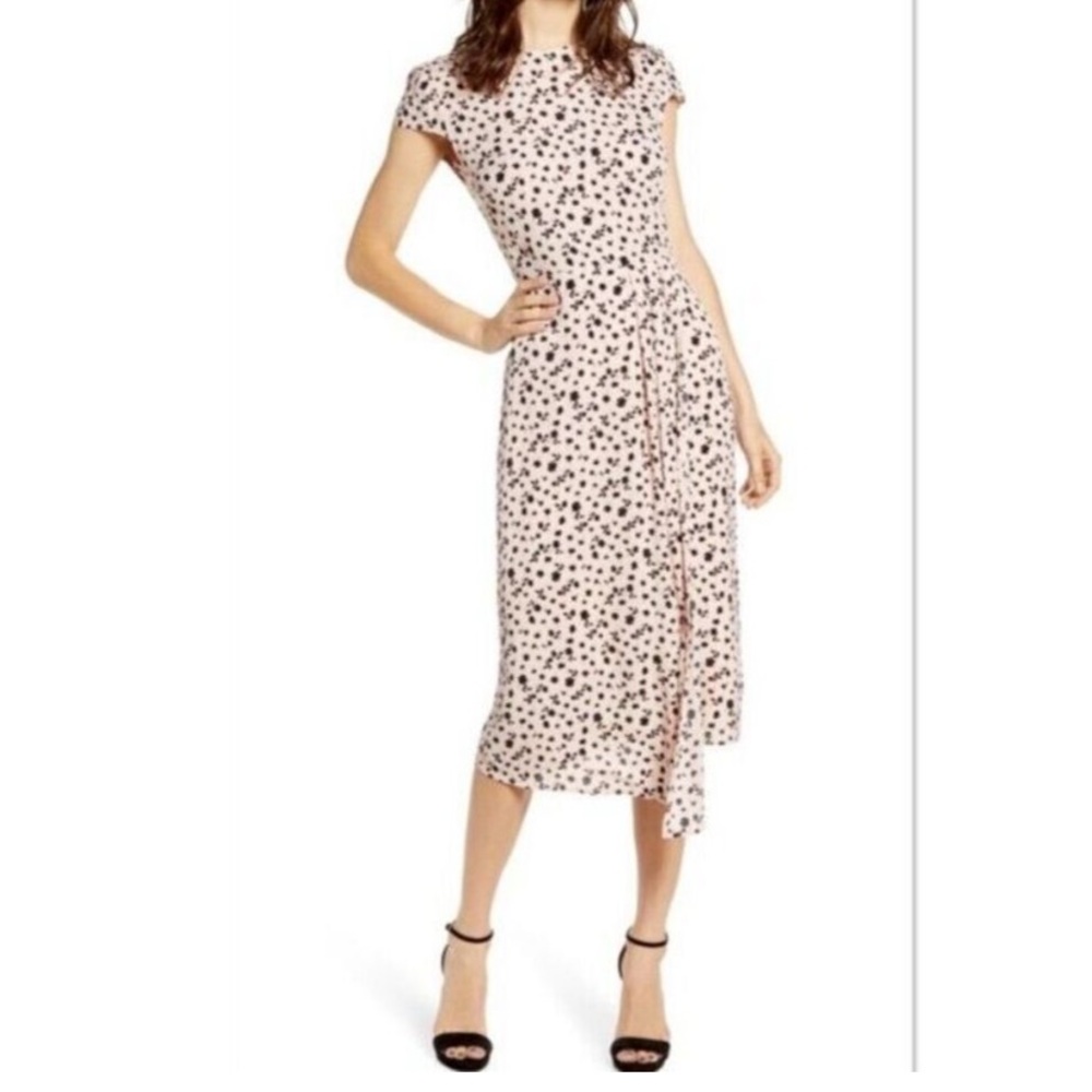 Keith Pink and Black Floral Dress